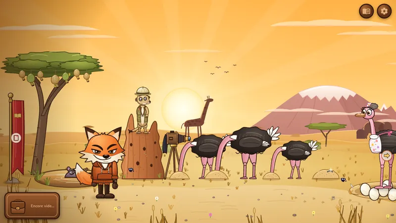 Des autruches la tête dans le sable, dans la savane